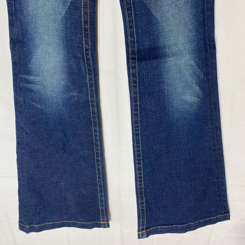 Vintage Y2K True Religion Heidi Dark Wash Ultra Low Rise  Flare Leg Jeans 25 - Picture 12 of 16